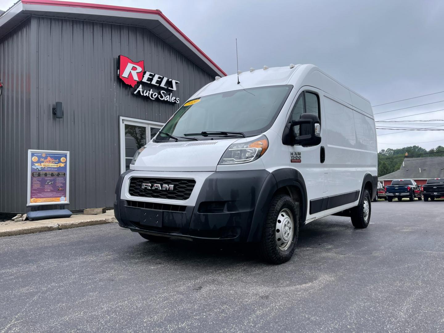 2020 White /Black RAM Promaster 1500 High Roof Tradesman 136-in. WB (3C6TRVBG8LE) with an 3.6L V6 engine, 6A transmission, located at 11115 Chardon Rd. , Chardon, OH, 44024, (440) 214-9705, 41.580246, -81.241943 - Photo#0