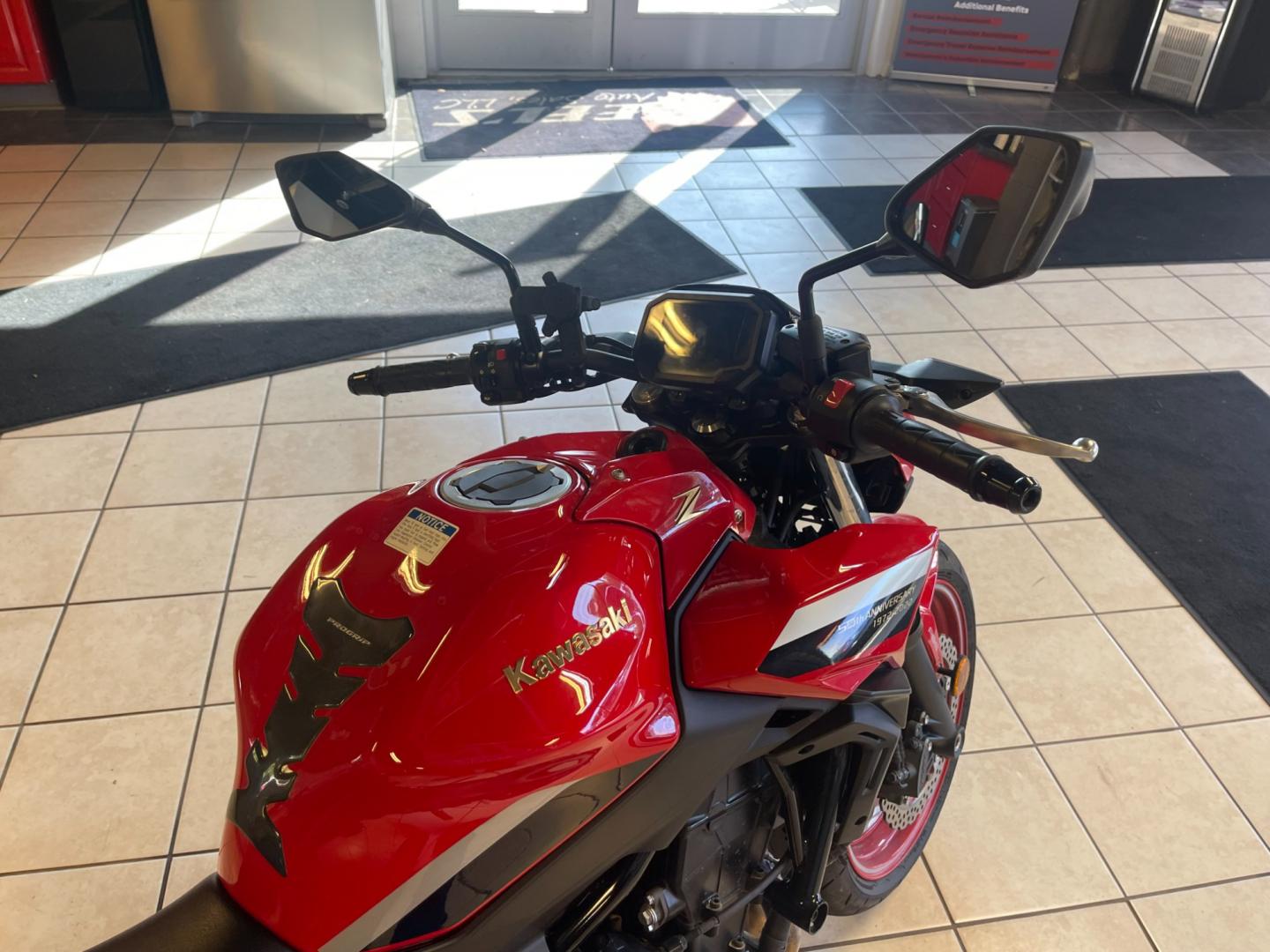 2022 Red /Black Kawasaki Z650 - (ML5EREK1XND) with an 649CC 4-stroke, 2-cylinder, DOHC, liquid-cooled engine, 6 Speed Return Shift transmission, located at 547 E. Main St., Orwell, OH, 44076, (440) 437-5893, 41.535435, -80.847855 - Photo#10