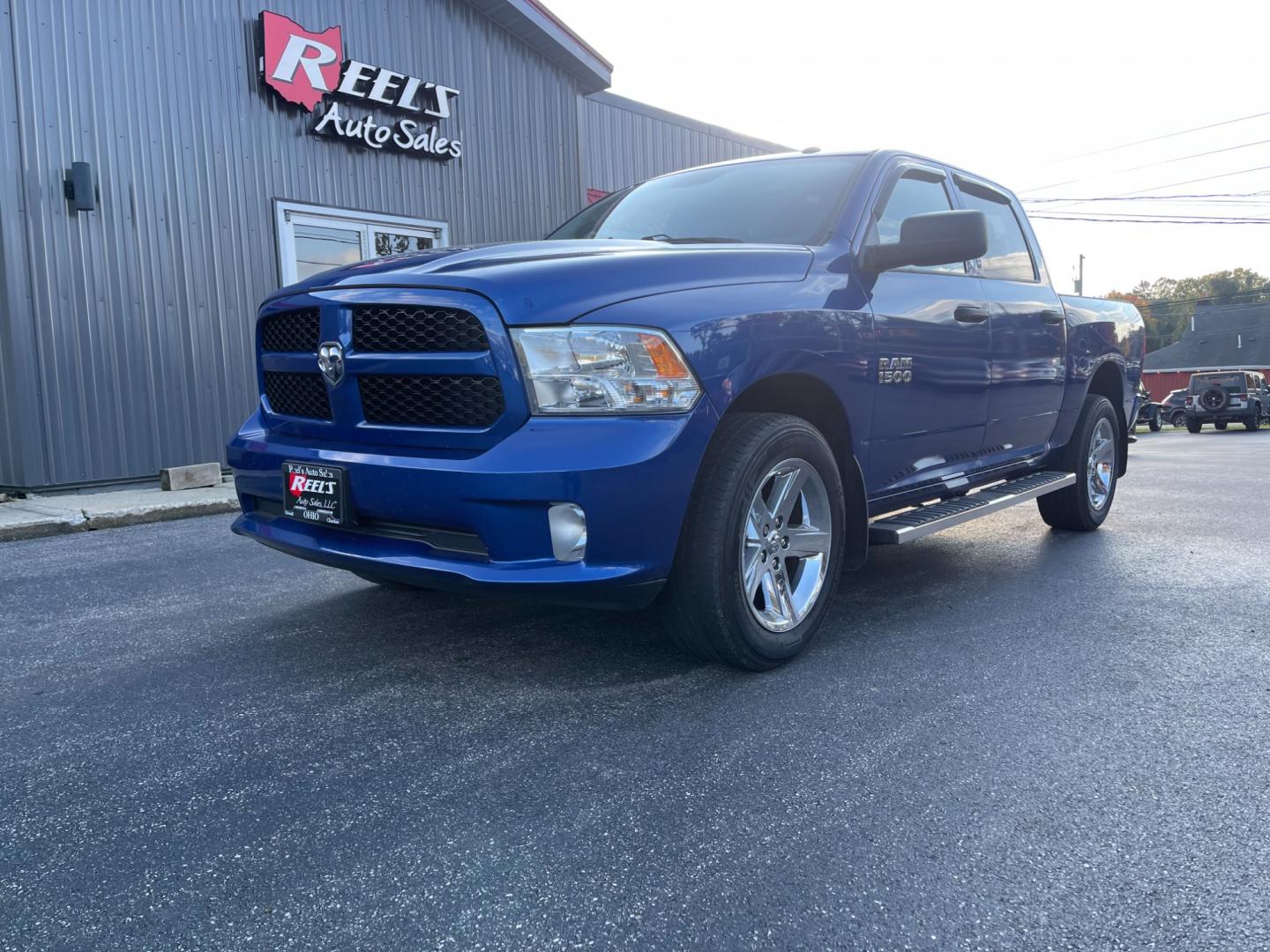 2018 Blue /Black RAM 1500 Express Crew Cab SWB 4WD (3C6RR7KG3JG) with an 3.6L V6 DOHC 24V FFV engine, 8A transmission, located at 547 E. Main St., Orwell, OH, 44076, (440) 437-5893, 41.535435, -80.847855 - Photo#0