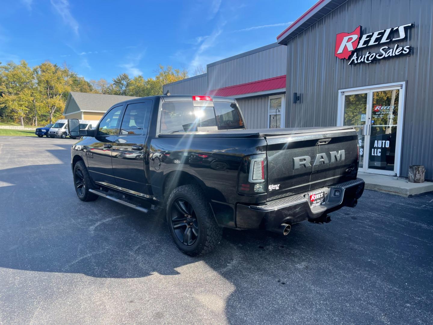 2017 Black /Black RAM 1500 Night Edition Crew Cab SWB 4WD (1C6RR7MT2HS) with an 5.7L V8 OHV 16V engine, 8A transmission, located at 547 E. Main St., Orwell, OH, 44076, (440) 437-5893, 41.535435, -80.847855 - Photo#13