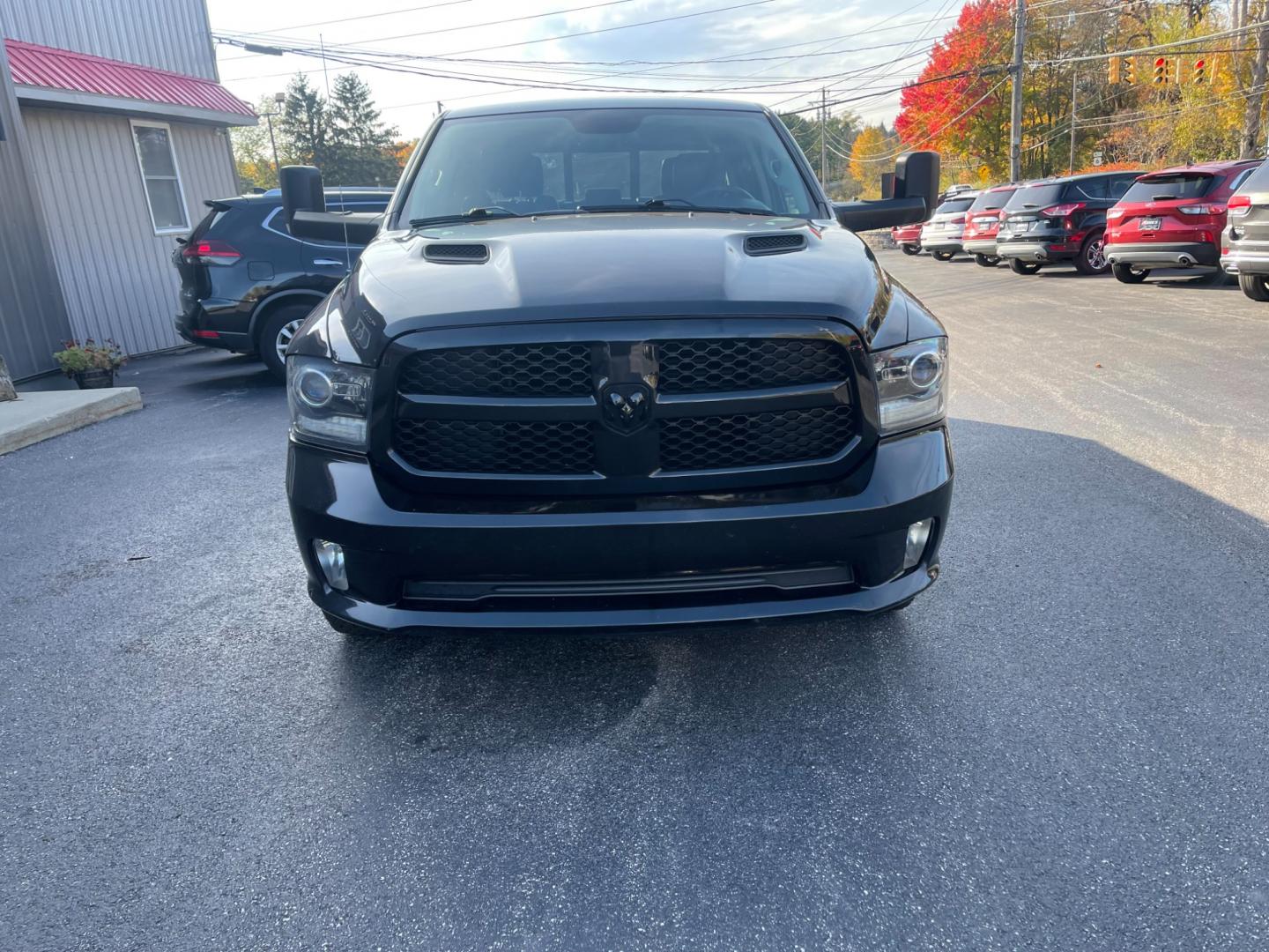 2017 Black /Black RAM 1500 Night Edition Crew Cab SWB 4WD (1C6RR7MT2HS) with an 5.7L V8 OHV 16V engine, 8A transmission, located at 547 E. Main St., Orwell, OH, 44076, (440) 437-5893, 41.535435, -80.847855 - Photo#1