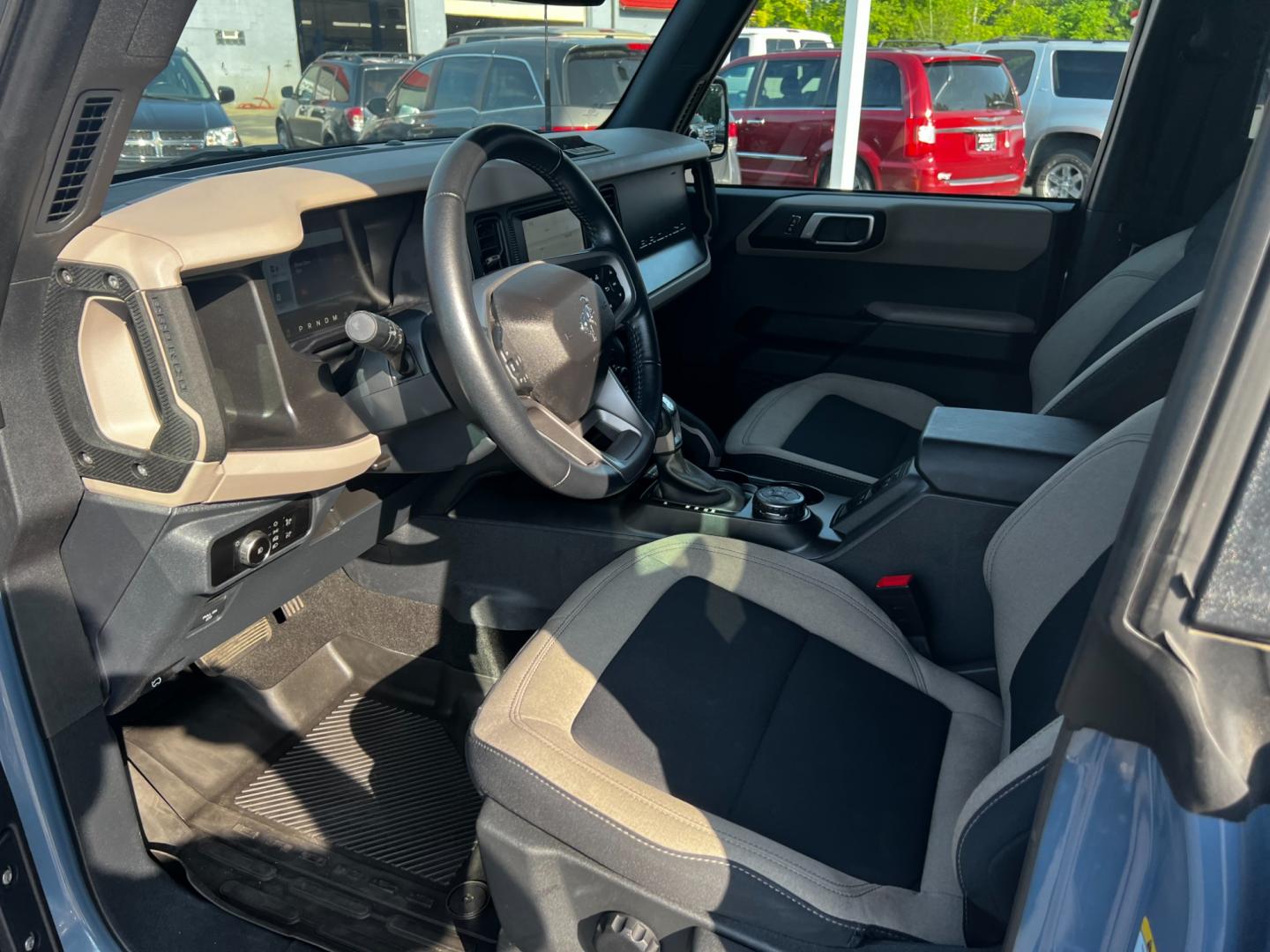 2023 Blue /Tan Ford Bronco Big Bend 4-Door (1FMEE5BP3PL) with an 2.7L V6 DOHC 24V TWIN TURBO engine, 10 Speed Auto transmission, located at 11115 Chardon Rd. , Chardon, OH, 44024, (440) 214-9705, 41.580246, -81.241943 - Photo#17