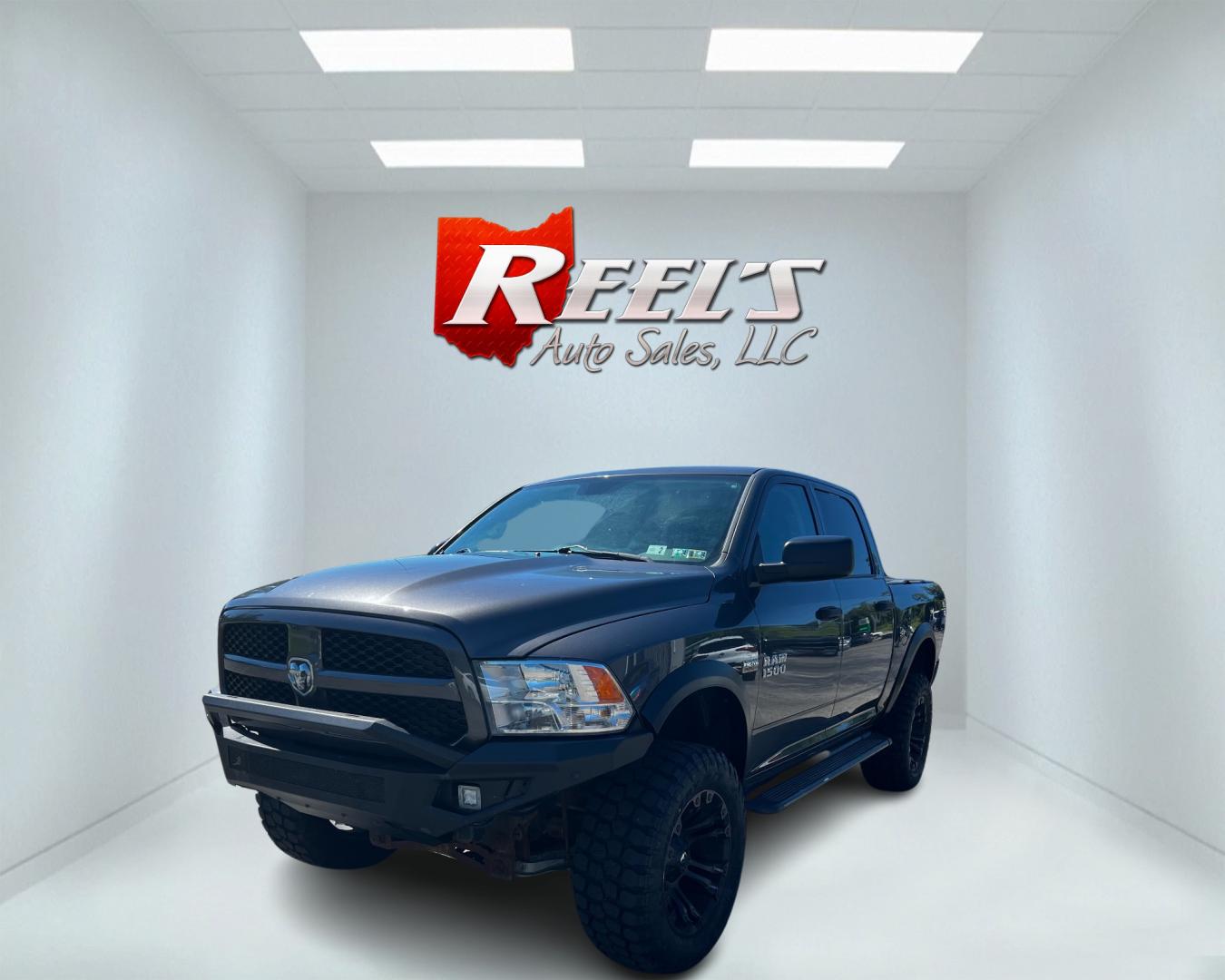 2015 Gray /Gray RAM 1500 Express Crew Cab SWB 4WD (1C6RR7KTXFS) with an 5.7L V8 OHV 16V engine, 8-Speed Automatic transmission, located at 11115 Chardon Rd. , Chardon, OH, 44024, (440) 214-9705, 41.580246, -81.241943 - Photo#0