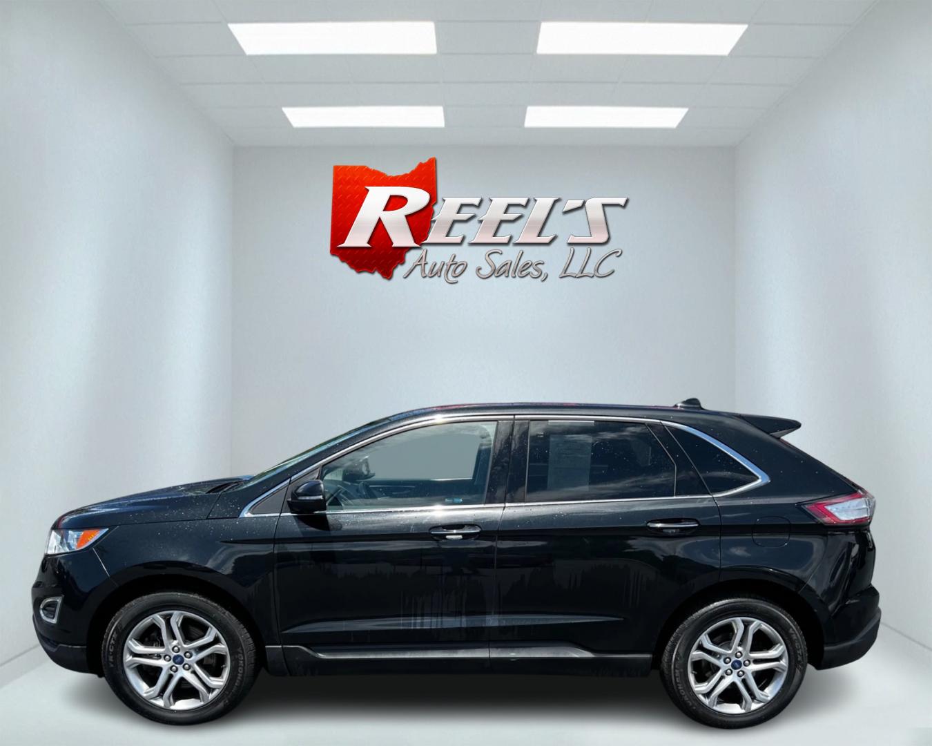 2015 Black /Black Ford Edge Titanium AWD (2FMTK4K96FB) with an 2.0L I4 DOHC 16V Turbo engine, 6-Speed Automatic transmission, located at 547 E. Main St., Orwell, OH, 44076, (440) 437-5893, 41.535435, -80.847855 - Photo#9