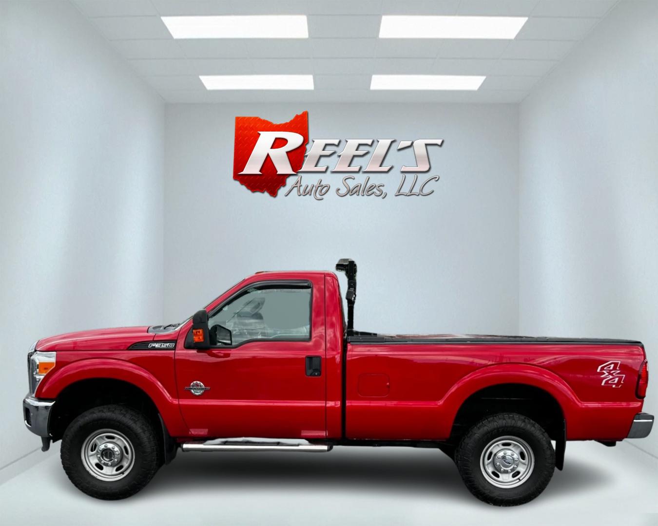 2015 Red /Gray Ford F-350 SD XL 4WD (1FTRF3BT0FE) with an 6.7L V8 OHV 16V DIESEL engine, 6-Speed Automatic transmission, located at 11115 Chardon Rd. , Chardon, OH, 44024, (440) 214-9705, 41.580246, -81.241943 - This 2015 Ford F-350 XL Reg Cab is a heavy-duty pickup truck that features a 6.7L Power Stroke V8 Bio Diesel capable engine, producing 440 horsepower and 860 lb-ft of torque. The truck has a 3.55 gearing system and is equipped with a locking rear differential for added traction. The exterior feature - Photo#9