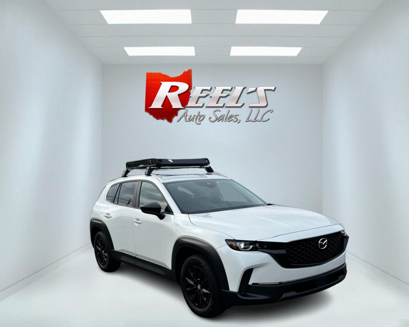 2023 White /Black Mazda CX-50 2.5 S Preferred Plus (7MMVABCM9PN) with an 2.5L I4 DOHC 16V engine, 6-Speed Automatic transmission, located at 11115 Chardon Rd. , Chardon, OH, 44024, (440) 214-9705, 41.580246, -81.241943 - This 2023 Mazda CX-50 Preferred Plus features a 2.5 I4 engine paired with a 6-speed automatic transmission, delivering a refined driving experience with an impressive 30 MPG highway fuel efficiency. It includes advanced lighting with LED daytime running lights, LED fog lights, and auto high beams fo - Photo#2