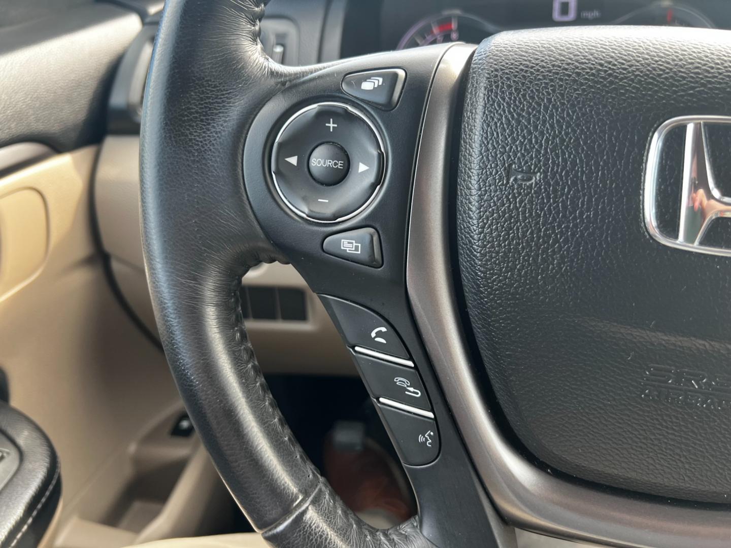 2017 White /Tan Honda Ridgeline RTL-T AWD (5FPYK3F61HB) with an 3.5L V6 SOHC 24V engine, 6-Speed Automatic transmission, located at 11115 Chardon Rd. , Chardon, OH, 44024, (440) 214-9705, 41.580246, -81.241943 - This 2017 Honda Pilot Ridgeline RTL-T AWD is powered by a 3.5 SOHC VTEC V6 engine paired with a 6-speed automatic transmission and offers selectable drive modes. It features LED daytime running lights, tri-zone automatic climate control, and a towing capacity of 5,000 pounds. Safety and convenience - Photo#30