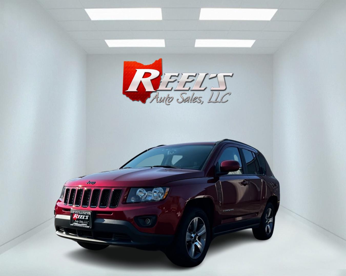 2017 Red /Black Jeep Compass High Altitude 4WD (1C4NJDEB0HD) with an 2.4L I4 DOHC 16V engine, 6A transmission, located at 11115 Chardon Rd. , Chardon, OH, 44024, (440) 214-9705, 41.580246, -81.241943 - Photo#0