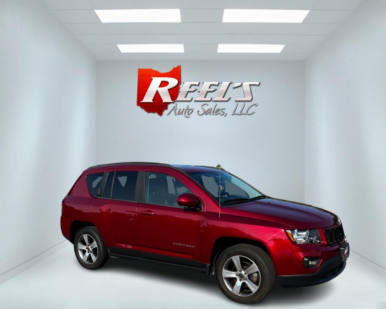 2017 Red /Black Jeep Compass High Altitude 4WD (1C4NJDEB0HD) with an 2.4L I4 DOHC 16V engine, 6A transmission, located at 11115 Chardon Rd. , Chardon, OH, 44024, (440) 214-9705, 41.580246, -81.241943 - Photo#3