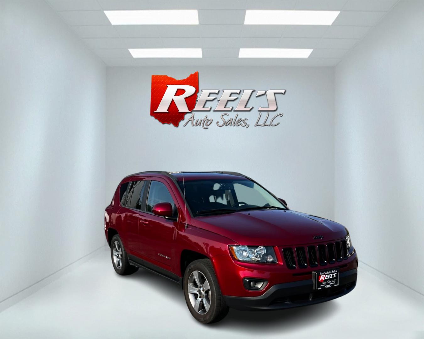 2017 Red /Black Jeep Compass High Altitude 4WD (1C4NJDEB0HD) with an 2.4L I4 DOHC 16V engine, 6A transmission, located at 11115 Chardon Rd. , Chardon, OH, 44024, (440) 214-9705, 41.580246, -81.241943 - Photo#2