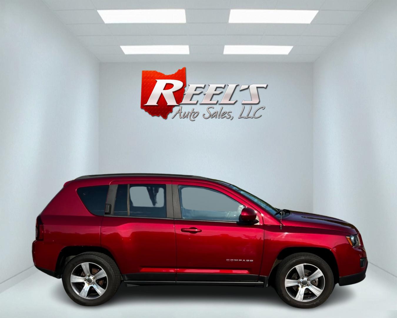 2017 Red /Black Jeep Compass High Altitude 4WD (1C4NJDEB0HD) with an 2.4L I4 DOHC 16V engine, 6A transmission, located at 11115 Chardon Rd. , Chardon, OH, 44024, (440) 214-9705, 41.580246, -81.241943 - Photo#4