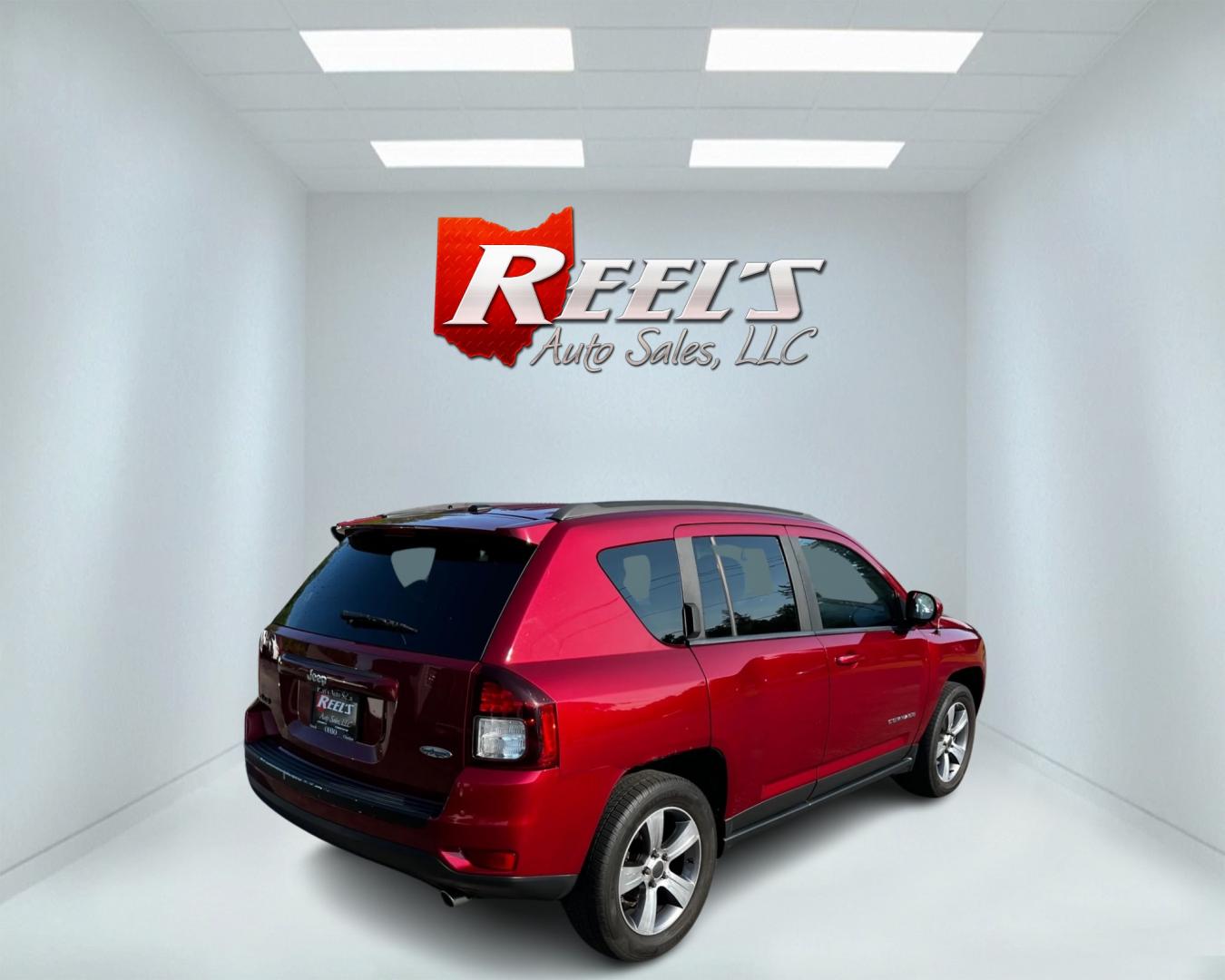 2017 Red /Black Jeep Compass High Altitude 4WD (1C4NJDEB0HD) with an 2.4L I4 DOHC 16V engine, 6A transmission, located at 11115 Chardon Rd. , Chardon, OH, 44024, (440) 214-9705, 41.580246, -81.241943 - Photo#5