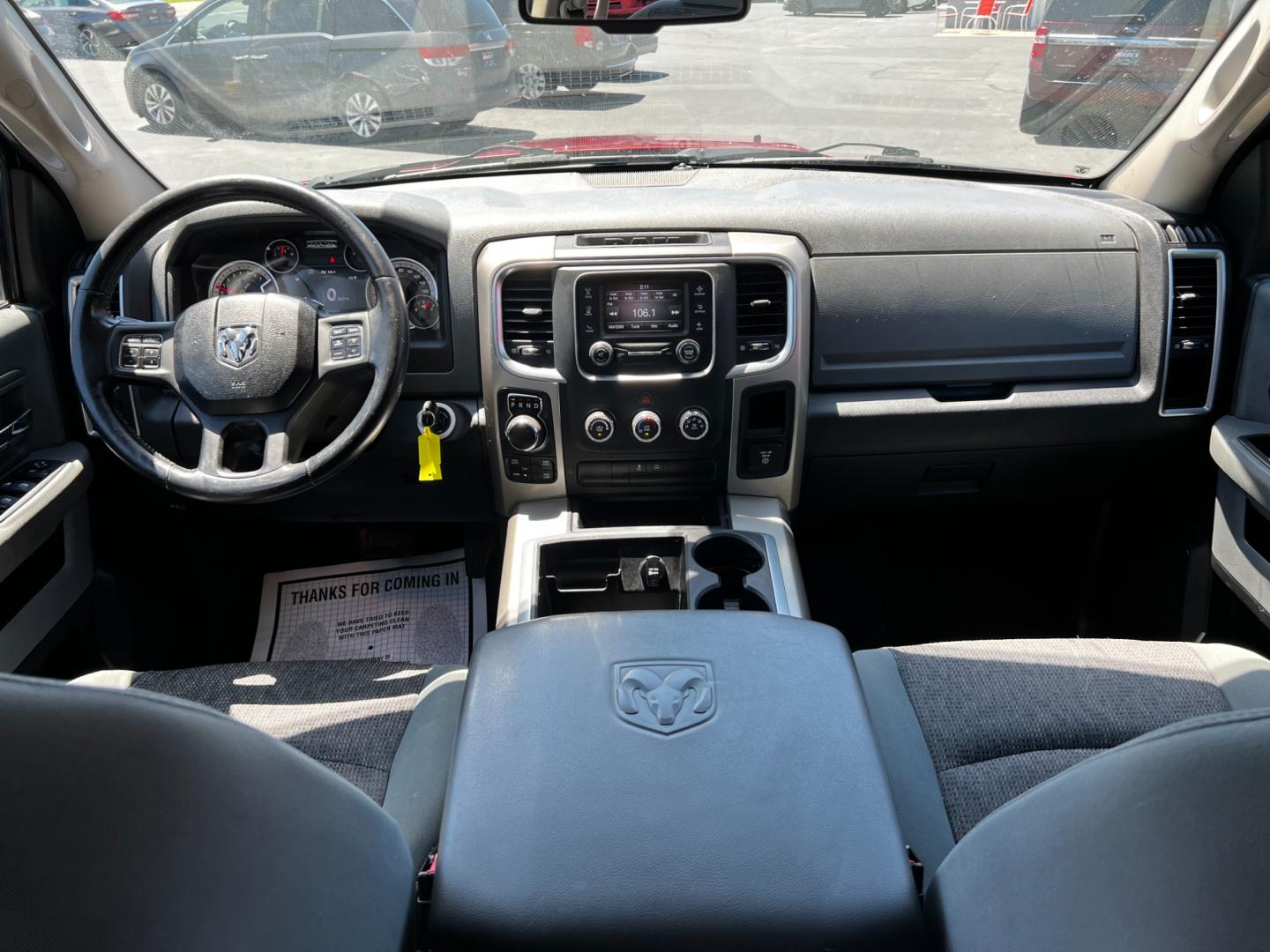 2014 Red /Gray RAM 1500 Big Horn Quad Cab 4WD (1C6RR7GT4ES) with an 5.7L V8 OHV 16V engine, 8-Speed Automatic transmission, located at 547 E. Main St., Orwell, OH, 44076, (440) 437-5893, 41.535435, -80.847855 - Photo#34