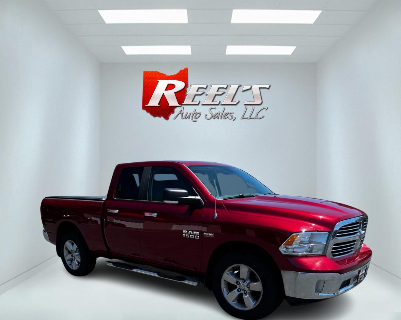 2014 Red /Gray RAM 1500 Big Horn Quad Cab 4WD (1C6RR7GT4ES) with an 5.7L V8 OHV 16V engine, 8-Speed Automatic transmission, located at 547 E. Main St., Orwell, OH, 44076, (440) 437-5893, 41.535435, -80.847855 - Photo#3