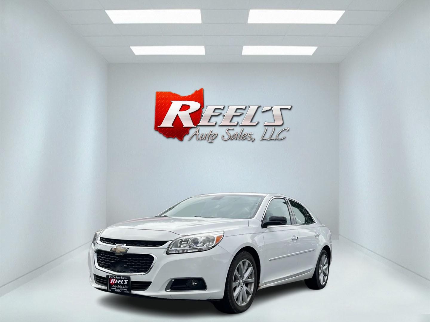 2014 White /Black Chevrolet Malibu 3LT (1G11G5SX7EF) with an 2.0L I4 DOHC 16V Turbo engine, 6-Speed Automatic transmission, located at 547 E. Main St., Orwell, OH, 44076, (440) 437-5893, 41.535435, -80.847855 - Photo#0