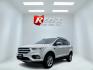 2018 White /Black Ford Escape SE 4WD (1FMCU9GD6JU) with an 1.5L I4 DOHC 16V TURBO engine, 6-Speed Automatic transmission, located at 11115 Chardon Rd. , Chardon, OH, 44024, (440) 214-9705, 41.580246, -81.241943 - This 2018 Ford Escape SE 4WD is a compact SUV equipped with a 1.5-liter turbocharged I4 EcoBoost engine paired with a 6-speed automatic transmission. It offers good fuel efficiency with 28 MPG on the highway. The vehicle features convenience amenities such as a power driver's seat and dual-zone auto - Photo#0