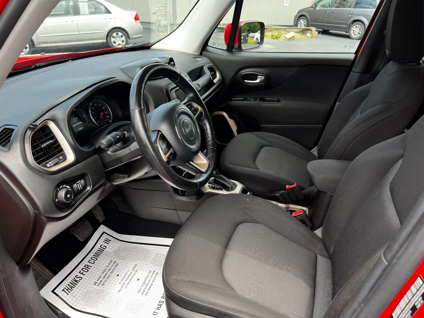 2017 Red /Black Jeep Renegade Latitude 4WD (ZACCJBBB8HP) with an 2.4L I4 DOHC 16V engine, 9-Speed Automatic transmission, located at 11115 Chardon Rd. , Chardon, OH, 44024, (440) 214-9705, 41.580246, -81.241943 - Photo#14