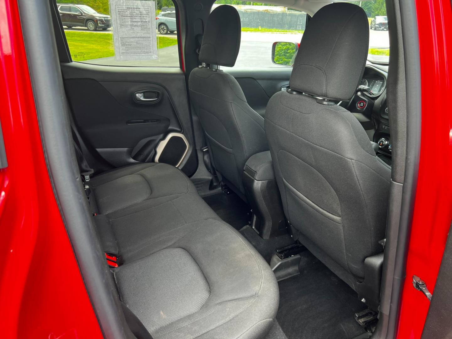 2017 Red /Black Jeep Renegade Latitude 4WD (ZACCJBBB8HP) with an 2.4L I4 DOHC 16V engine, 9-Speed Automatic transmission, located at 11115 Chardon Rd. , Chardon, OH, 44024, (440) 214-9705, 41.580246, -81.241943 - This 2017 Jeep Renegade Latitude 4WD is a compact SUV that combines Jeep's off-road heritage with modern amenities. It's equipped with a 2.4-liter Multiair four-cylinder engine mated to a 9-speed automatic transmission, offering four-wheel drive capability. This vehicle features a blend of convenien - Photo#33