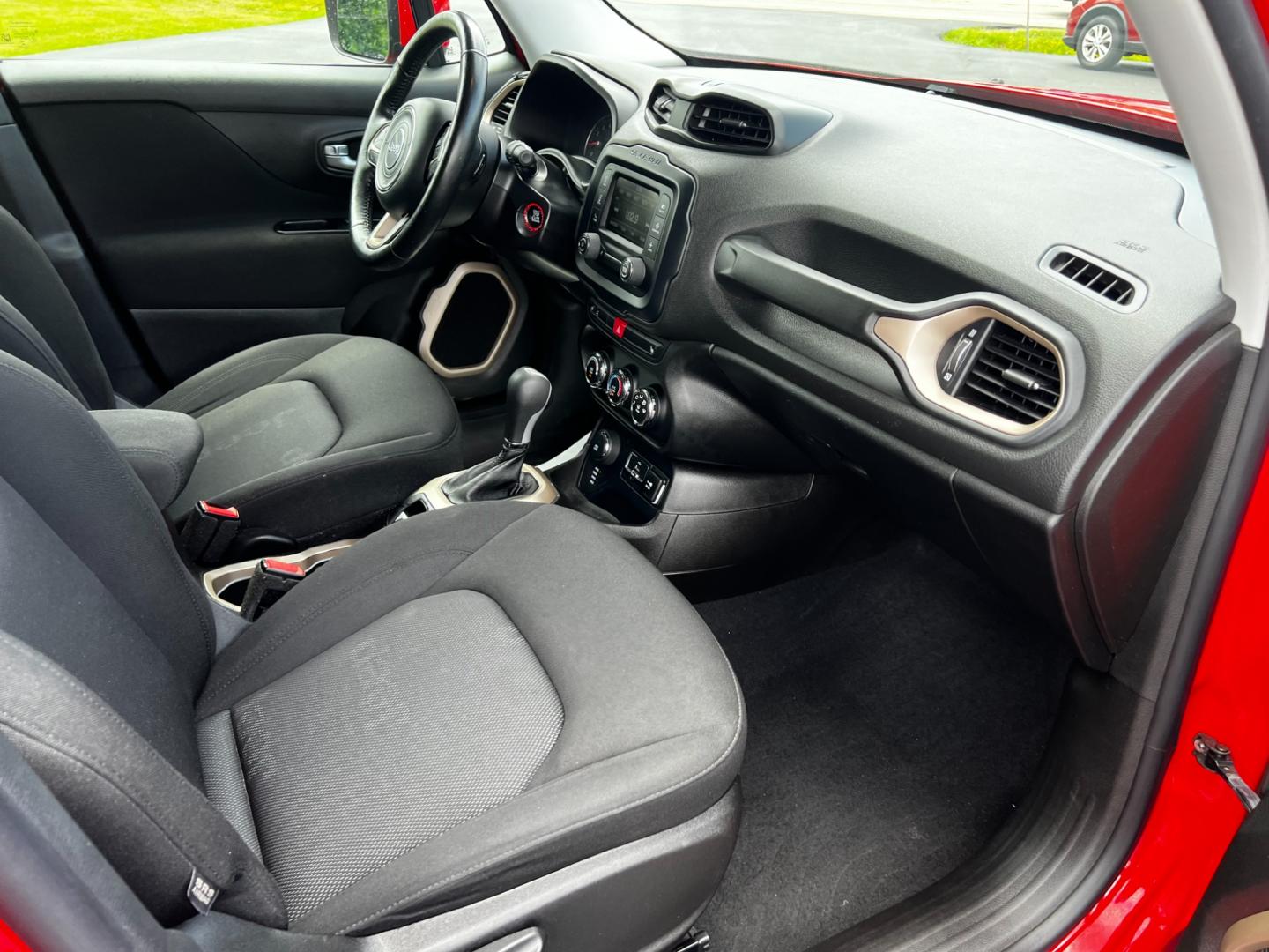 2017 Red /Black Jeep Renegade Latitude 4WD (ZACCJBBB8HP) with an 2.4L I4 DOHC 16V engine, 9-Speed Automatic transmission, located at 11115 Chardon Rd. , Chardon, OH, 44024, (440) 214-9705, 41.580246, -81.241943 - Photo#35