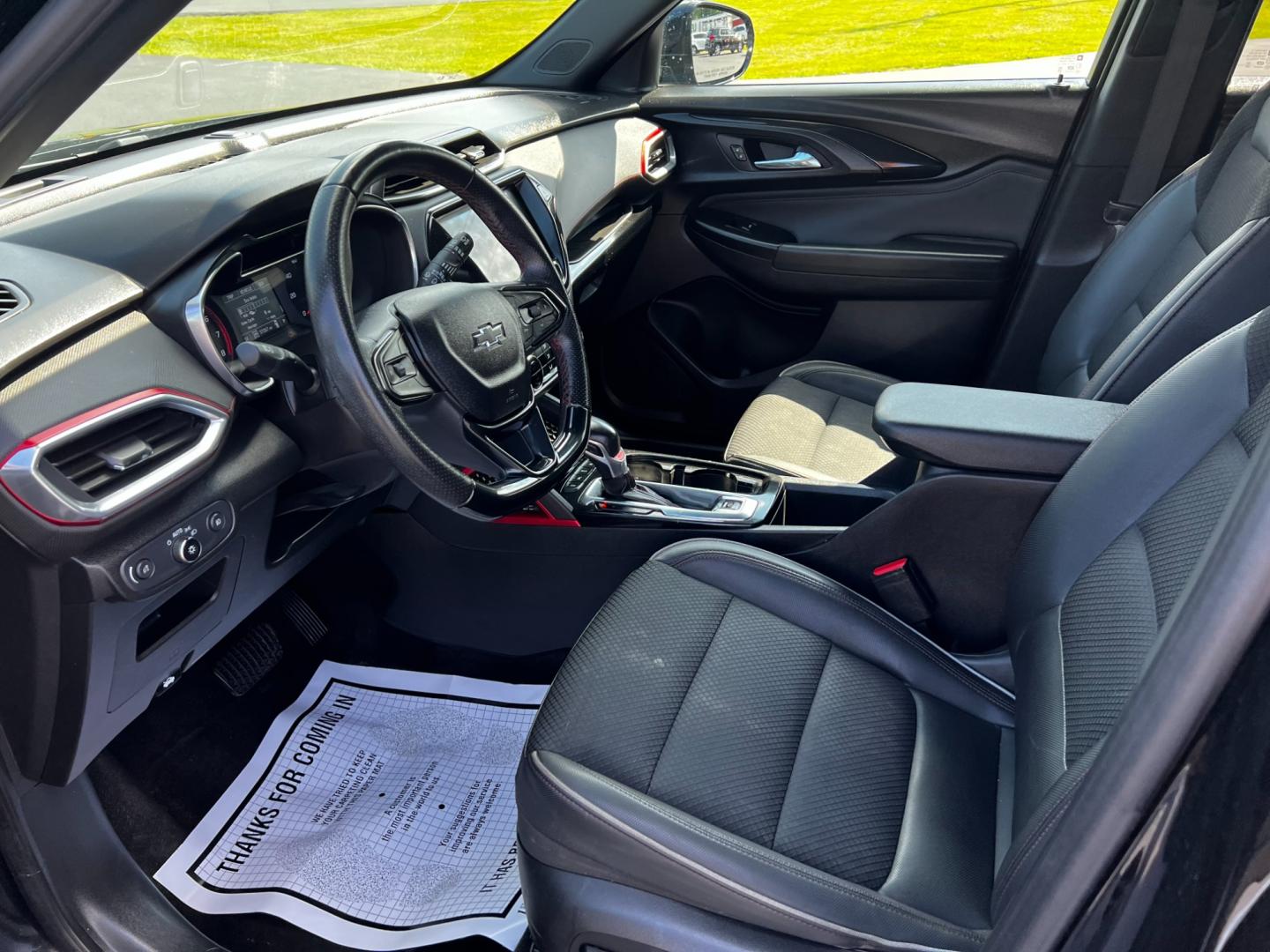 2021 Black /Black Chevrolet Trailblazer RS AWD (KL79MUSL7MB) with an 1.3L I3 DOHC 12V Turbo engine, 9A transmission, located at 547 E. Main St., Orwell, OH, 44076, (440) 437-5893, 41.535435, -80.847855 - This 2021 Chevrolet Trailblazer RS AWD is a compact SUV that offers a blend of performance, efficiency, and advanced features. It's powered by a 1.3-liter turbocharged 3-cylinder EcoTec engine paired with a 9-speed automatic transmission, delivering a respectable 28 MPG combined and 30 MPG on the hi - Photo#14