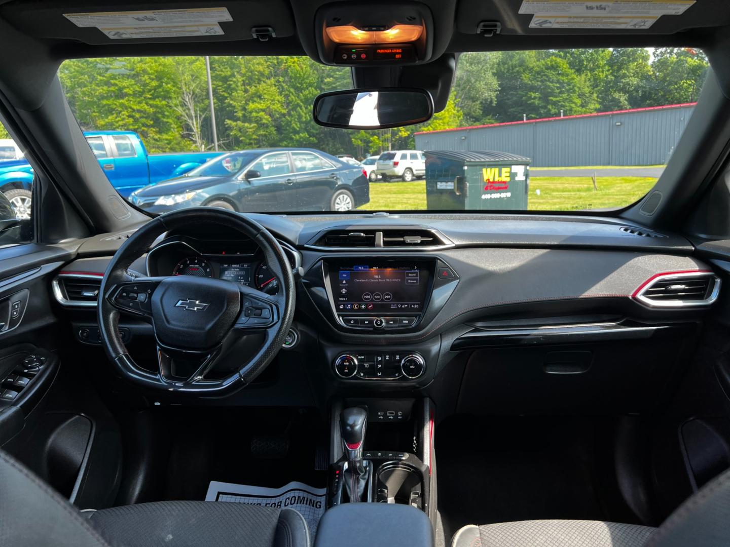 2021 Black /Black Chevrolet Trailblazer RS AWD (KL79MUSL7MB) with an 1.3L I3 DOHC 12V Turbo engine, 9A transmission, located at 11115 Chardon Rd. , Chardon, OH, 44024, (440) 214-9705, 41.580246, -81.241943 - This 2021 Chevrolet Trailblazer RS AWD is a compact SUV that offers a blend of performance, efficiency, and advanced features. It's powered by a 1.3-liter turbocharged 3-cylinder EcoTec engine paired with a 9-speed automatic transmission, delivering a respectable 28 MPG combined and 30 MPG on the hi - Photo#35