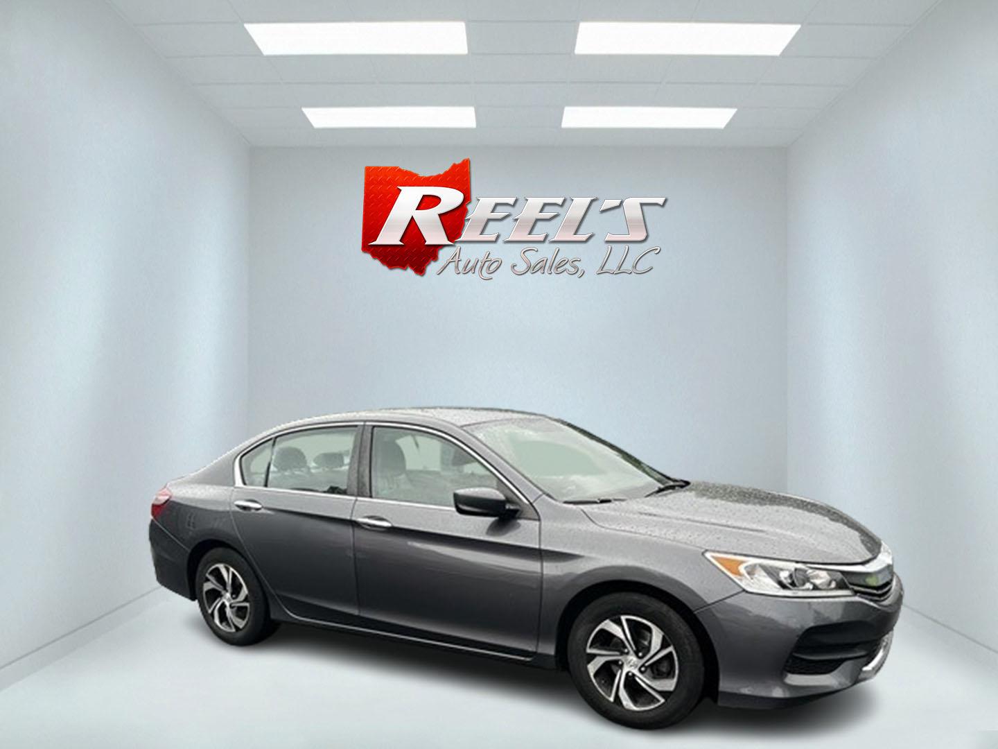 2016 Gray /Gray Honda Accord LX Sedan CVT (1HGCR2F34GA) with an 2.4L I4 DOHC 16V engine, Automatic transmission, located at 547 E. Main St., Orwell, OH, 44076, (440) 437-5893, 41.535435, -80.847855 - This 2016 Honda Accord LX is a well-equipped midsize sedan featuring a fuel-efficient 2.4-liter inline-four Earthdreams engine with VTEC technology, paired with a Continuously Variable Transmission (CVT). This combination delivers impressive fuel economy, achieving 30 MPG combined and 36 MPG on the - Photo#3