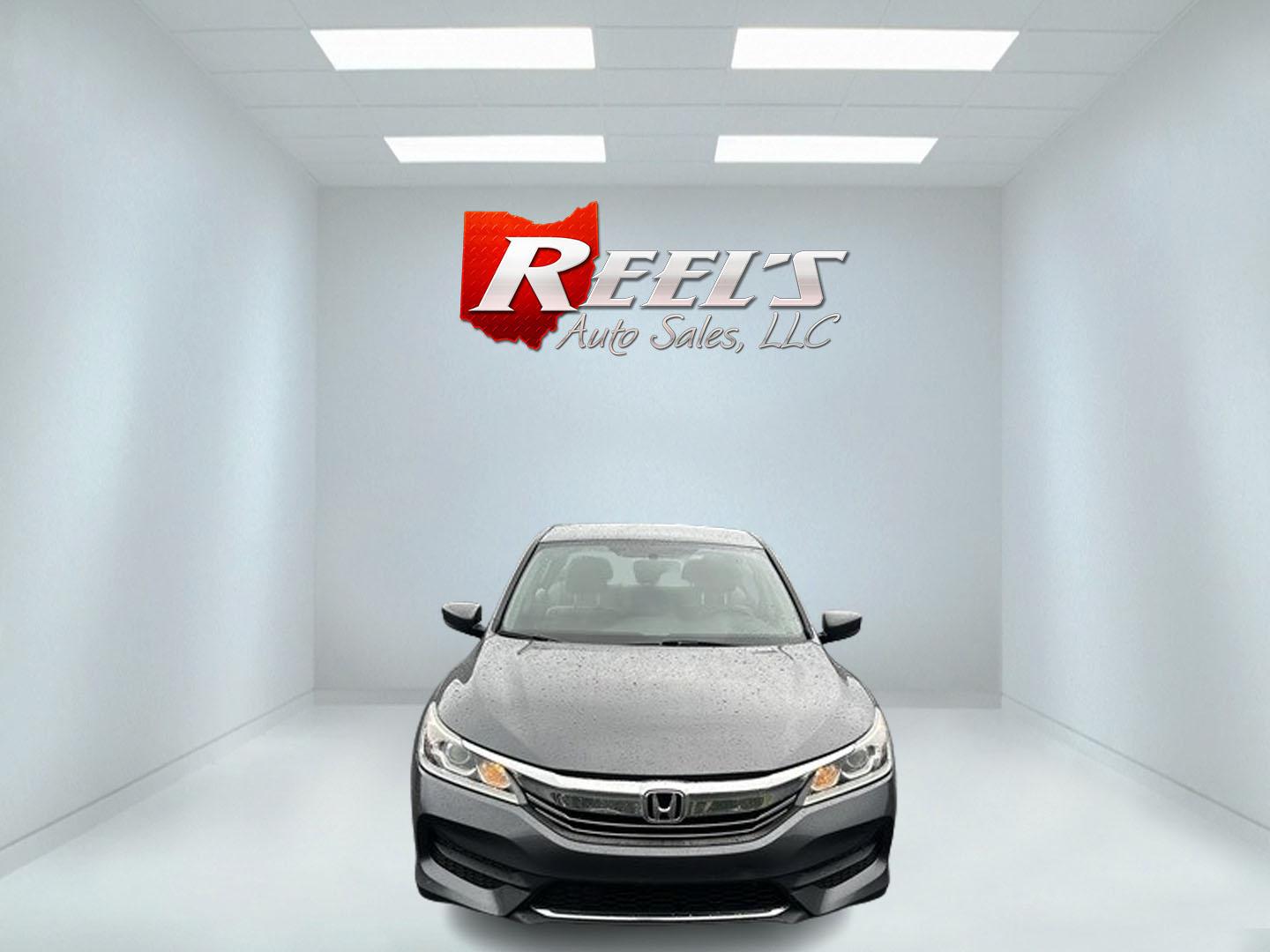 2016 Gray /Gray Honda Accord LX Sedan CVT (1HGCR2F34GA) with an 2.4L I4 DOHC 16V engine, Automatic transmission, located at 547 E. Main St., Orwell, OH, 44076, (440) 437-5893, 41.535435, -80.847855 - This 2016 Honda Accord LX is a well-equipped midsize sedan featuring a fuel-efficient 2.4-liter inline-four Earthdreams engine with VTEC technology, paired with a Continuously Variable Transmission (CVT). This combination delivers impressive fuel economy, achieving 30 MPG combined and 36 MPG on the - Photo#1