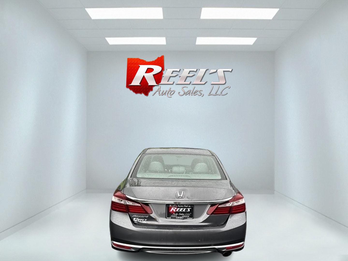 2016 Gray /Gray Honda Accord LX Sedan CVT (1HGCR2F34GA) with an 2.4L I4 DOHC 16V engine, Automatic transmission, located at 547 E. Main St., Orwell, OH, 44076, (440) 437-5893, 41.535435, -80.847855 - This 2016 Honda Accord LX is a well-equipped midsize sedan featuring a fuel-efficient 2.4-liter inline-four Earthdreams engine with VTEC technology, paired with a Continuously Variable Transmission (CVT). This combination delivers impressive fuel economy, achieving 30 MPG combined and 36 MPG on the - Photo#6