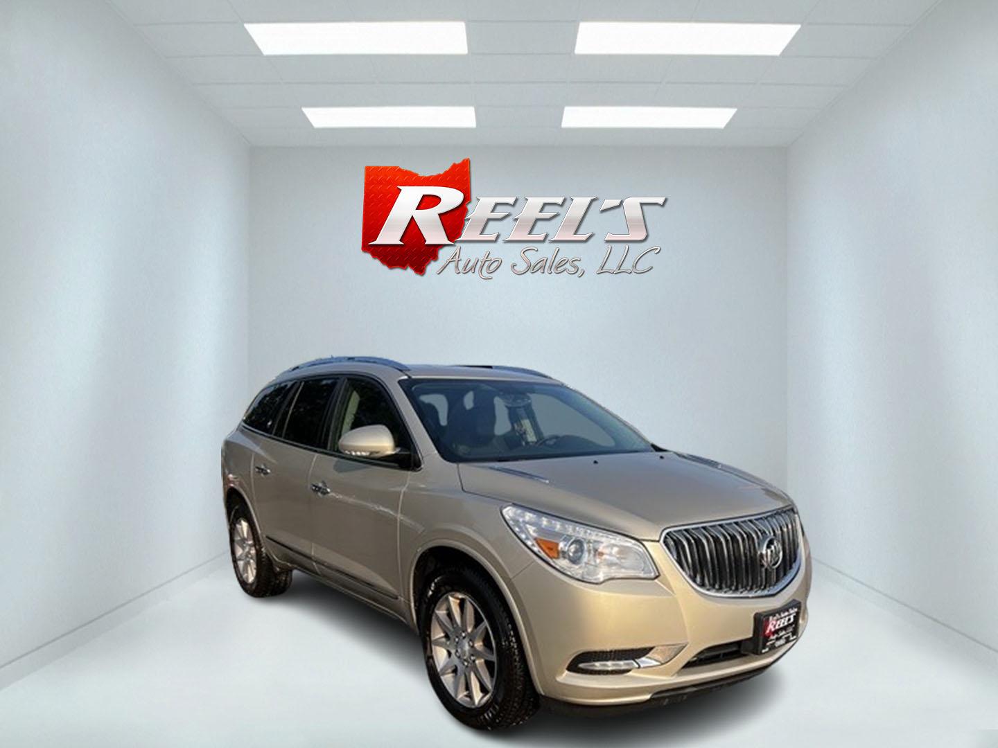 2015 Gold /Black Buick Enclave Leather FWD (5GAKRBKD5FJ) with an 3.6L V6 DOHC 24V engine, 6-Speed Automatic transmission, located at 547 E. Main St., Orwell, OH, 44076, (440) 437-5893, 41.535435, -80.847855 - Photo#1