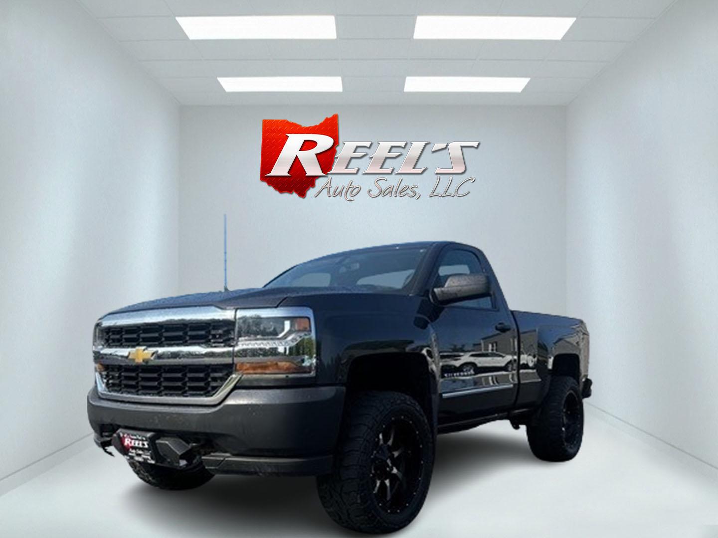 2016 Black /Gray Chevrolet Silverado 1500 Work Truck Short Box 4WD (1GCNKNEC3GZ) with an 5.3L V8 engine, 6A transmission, located at 547 E. Main St., Orwell, OH, 44076, (440) 437-5893, 41.535435, -80.847855 - Photo#0