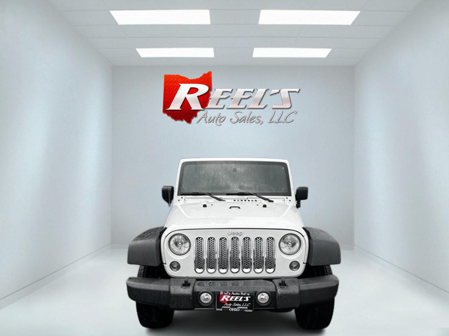 2014 White /Black Jeep Wrangler Unlimited Sport 4WD (1C4BJWDG3EL) with an 3.6L V6 DOHC 24V engine, 5 Speed Auto transmission, located at 547 E. Main St., Orwell, OH, 44076, (440) 437-5893, 41.535435, -80.847855 - This 2014 Jeep Wrangler Unlimited Sport is built for those who enjoy both adventure and practicality, featuring robust off-road capabilities and essential modern features. It's equipped with a 3.6-liter Pentastar V6 engine and a 5-speed automatic transmission, delivering reliable power and performan - Photo#1