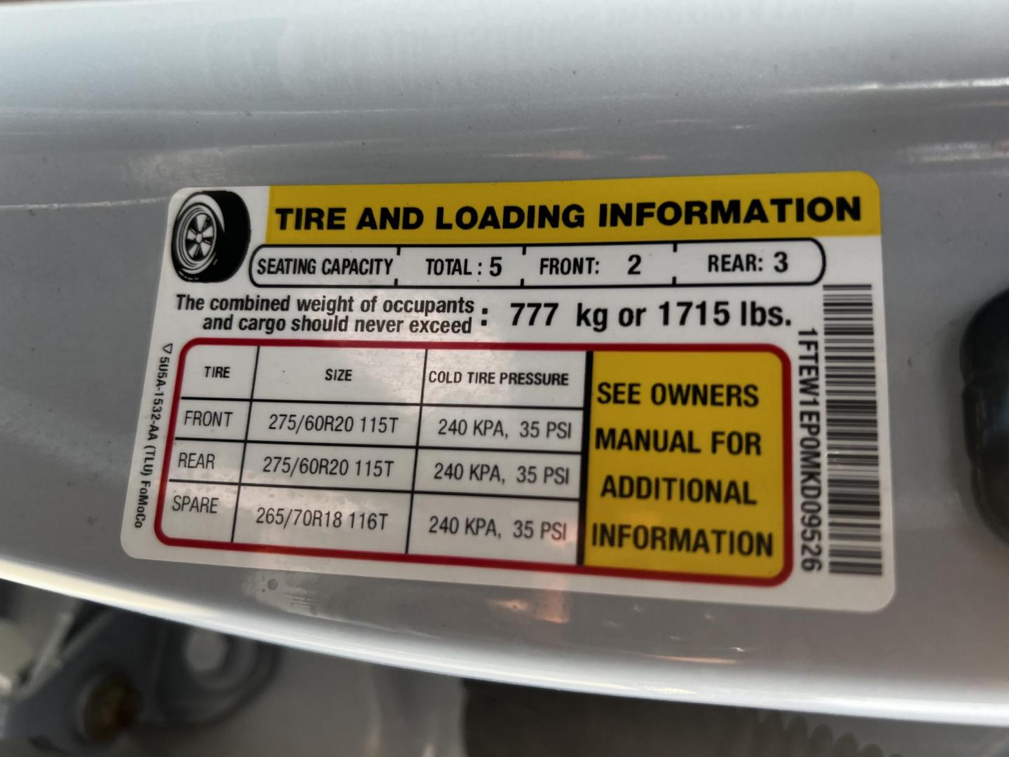 2021 White /Black Ford F-150 STX SuperCrew 5.5-ft. Bed 4WD (1FTEW1EP0MK) with an 2.7L V6 DOHC 24V TWIN TURBO engine, 10 Speed Auto transmission, located at 11115 Chardon Rd. , Chardon, OH, 44024, (440) 214-9705, 41.580246, -81.241943 - Photo#23