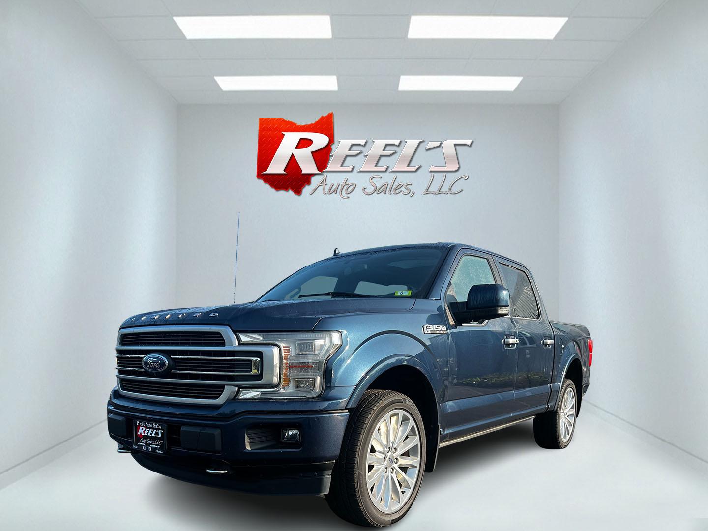 2018 Blue /Blue Ford F-150 Limited SuperCrew 5.5-ft. Bed 4WD (1FTEW1EG6JF) with an 3.5L V6 TWIN TURBO engine, 10 Speed Auto transmission, located at 11115 Chardon Rd. , Chardon, OH, 44024, (440) 214-9705, 41.580246, -81.241943 - Photo#0