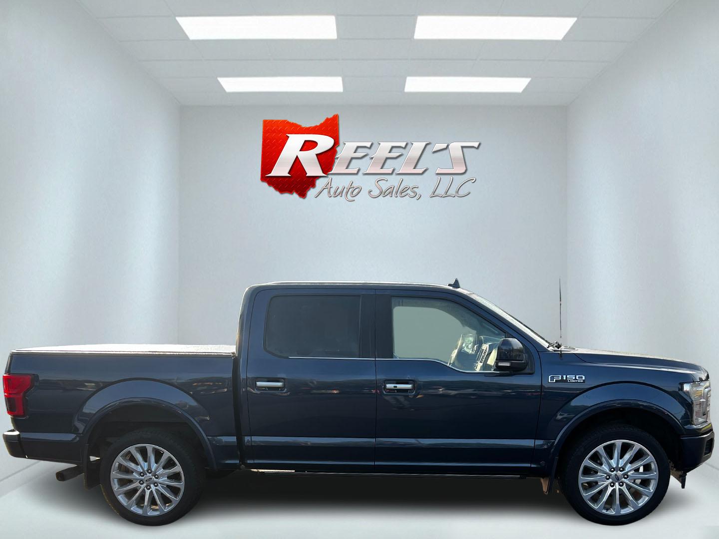 2018 Blue /Blue Ford F-150 Limited SuperCrew 5.5-ft. Bed 4WD (1FTEW1EG6JF) with an 3.5L V6 TWIN TURBO engine, 10 Speed Auto transmission, located at 11115 Chardon Rd. , Chardon, OH, 44024, (440) 214-9705, 41.580246, -81.241943 - Photo#4