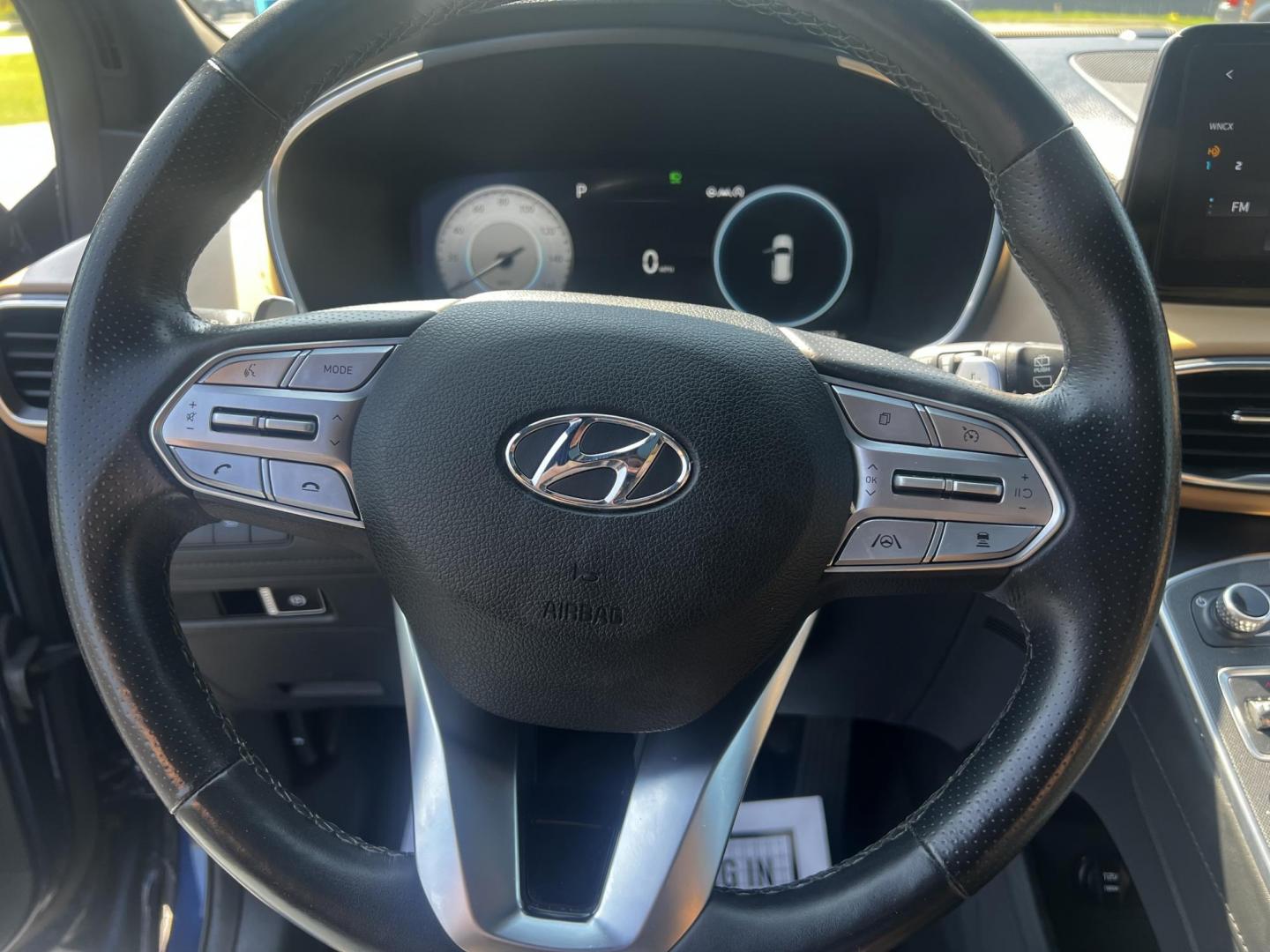 2021 Blue /Brown Hyundai Santa Fe Calligraphy AWD (5NMS5DAL3MH) with an 2.5L I4 DOHC 16V Turbo engine, 8-Speed Automatic transmission, located at 11115 Chardon Rd. , Chardon, OH, 44024, (440) 214-9705, 41.580246, -81.241943 - Photo#25