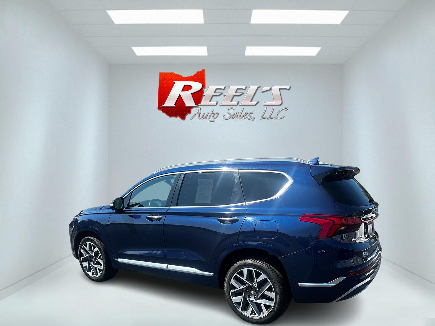 2021 Blue /Brown Hyundai Santa Fe Calligraphy AWD (5NMS5DAL3MH) with an 2.5L I4 DOHC 16V Turbo engine, 8-Speed Automatic transmission, located at 11115 Chardon Rd. , Chardon, OH, 44024, (440) 214-9705, 41.580246, -81.241943 - Photo#8