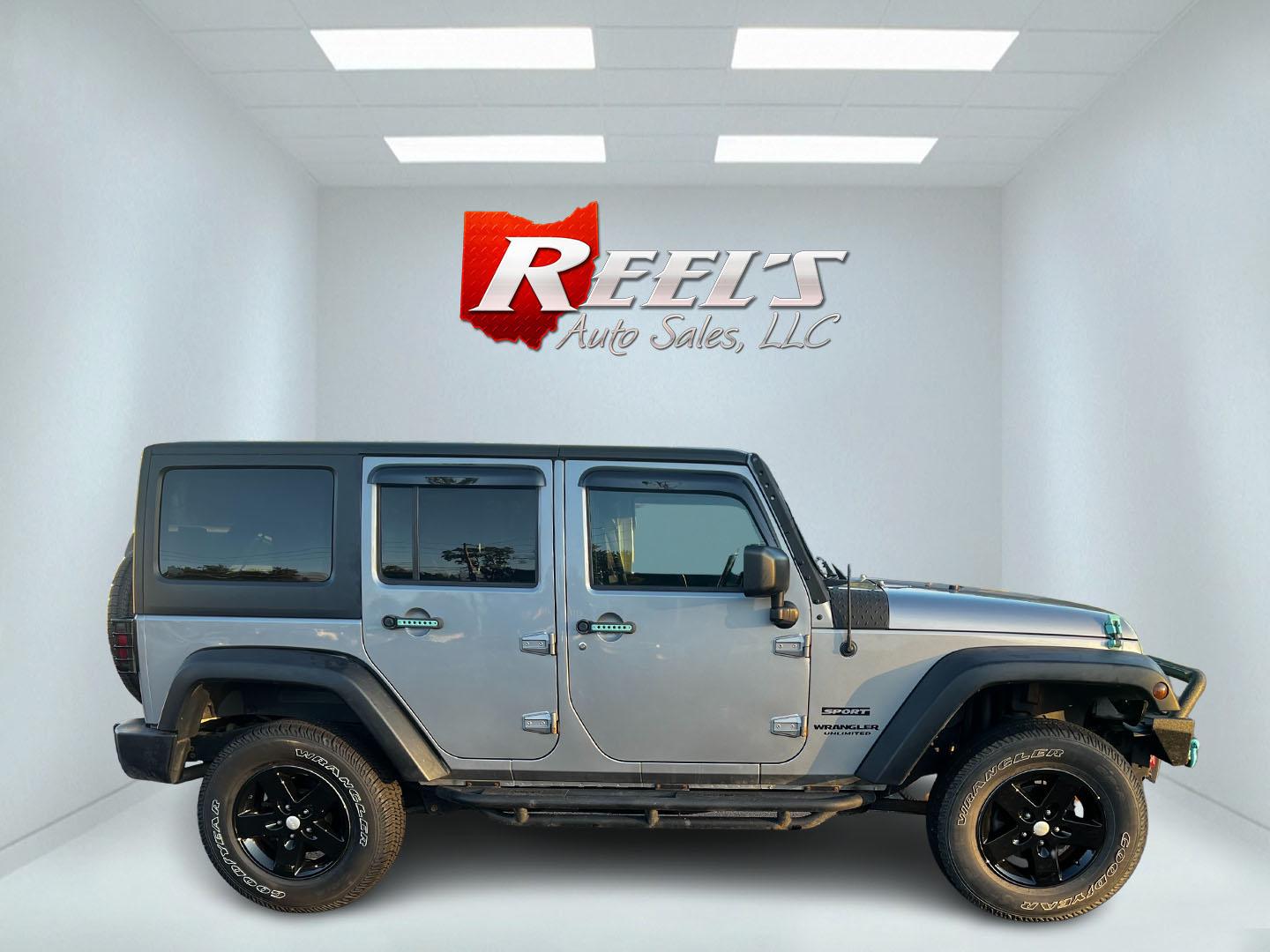 2016 Silver /Black Jeep Wrangler Unlimited Sport 4WD (1C4HJWDG7GL) with an 3.6L V6 DOHC 24V engine, 5-Speed Automatic transmission, located at 547 E. Main St., Orwell, OH, 44076, (440) 437-5893, 41.535435, -80.847855 - This 2016 Jeep Wrangler Unlimited Sport S is equipped with robust off-road capabilities and practical features. It houses a 3.6-liter Pentastar V6 engine paired with a 5-speed automatic transmission, offering a solid balance between on-road comfort and rugged performance. Notably equipped with LED h - Photo#4