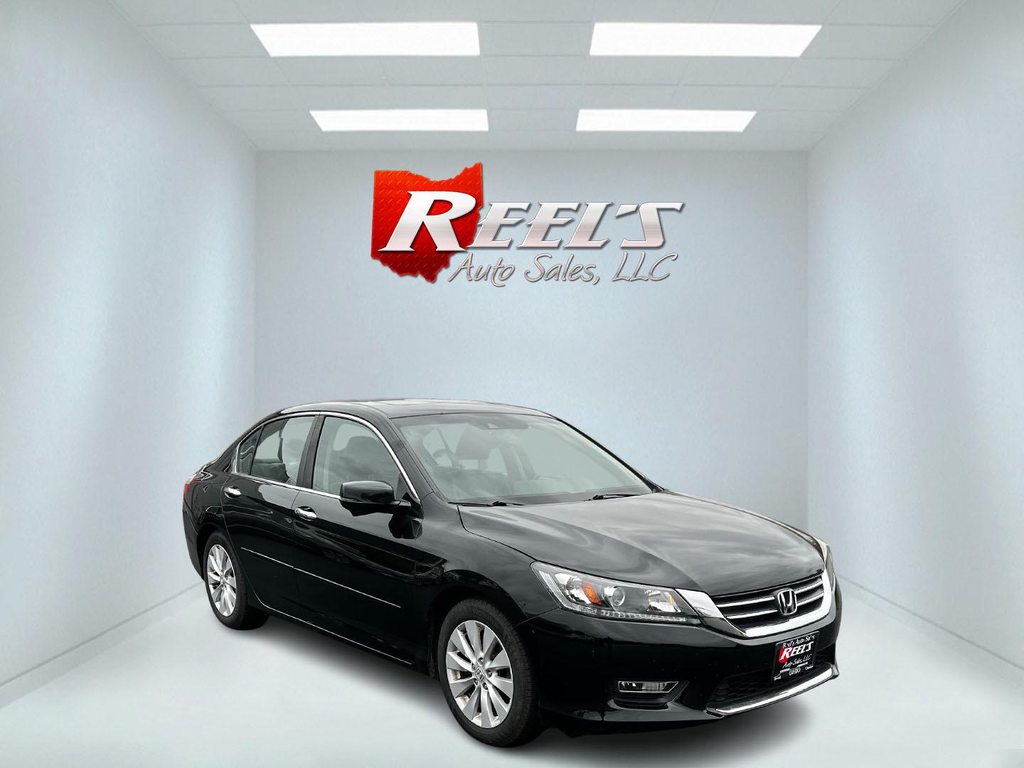 2013 Black /Black Honda Accord EX-L Sedan CVT (1HGCR2F8XDA) with an 2.4L I4 DOHC 16V engine, Automatic transmission, located at 11115 Chardon Rd. , Chardon, OH, 44024, (440) 214-9705, 41.580246, -81.241943 - This One Owner 2013 Honda Accord EX-L is a well-rounded midsize sedan known for its efficiency and comfort, powered by a 2.4-liter I4 Earthdreams engine that achieves an impressive 35 MPG on the highway. The interior is tastefully designed with leather upholstery and amenities like heated front seat - Photo#2