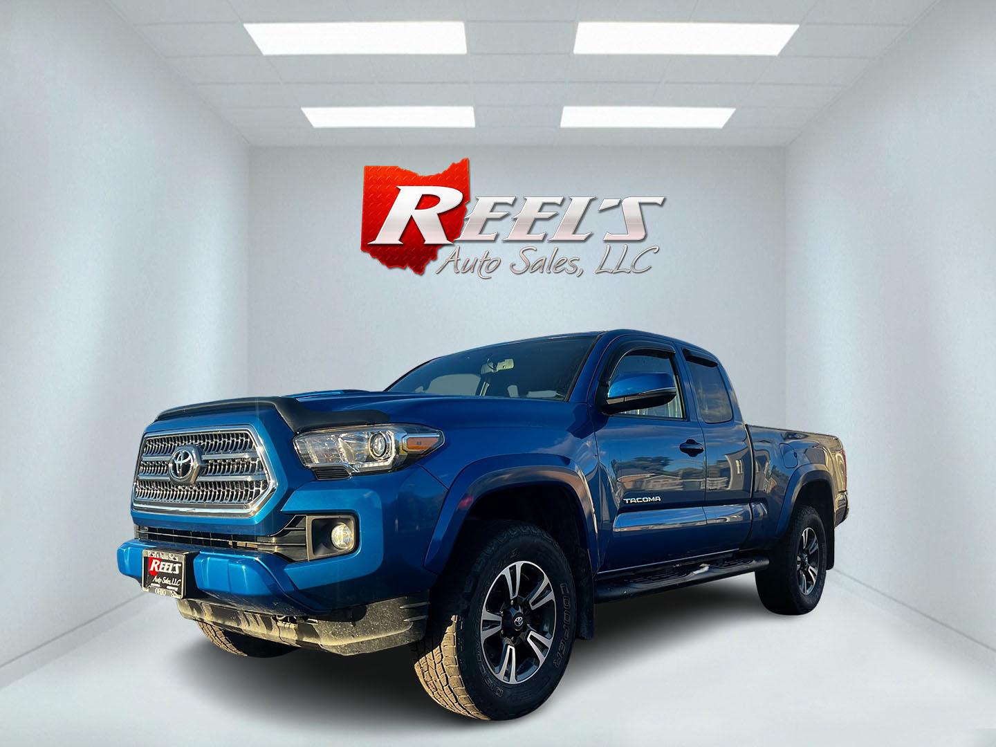 2017 Blue /Black Toyota Tacoma TRD Sport Access Cab V6 6AT 4WD (5TFSZ5AN9HX) with an 3.5L V6 DOHC 24V engine, 6A transmission, located at 11115 Chardon Rd. , Chardon, OH, 44024, (440) 214-9705, 41.580246, -81.241943 - Photo#0