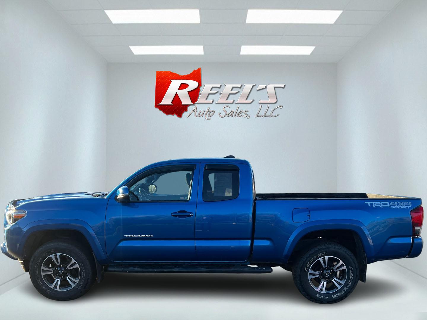 2017 Blue /Black Toyota Tacoma TRD Sport Access Cab V6 6AT 4WD (5TFSZ5AN9HX) with an 3.5L V6 DOHC 24V engine, 6A transmission, located at 11115 Chardon Rd. , Chardon, OH, 44024, (440) 214-9705, 41.580246, -81.241943 - Photo#8