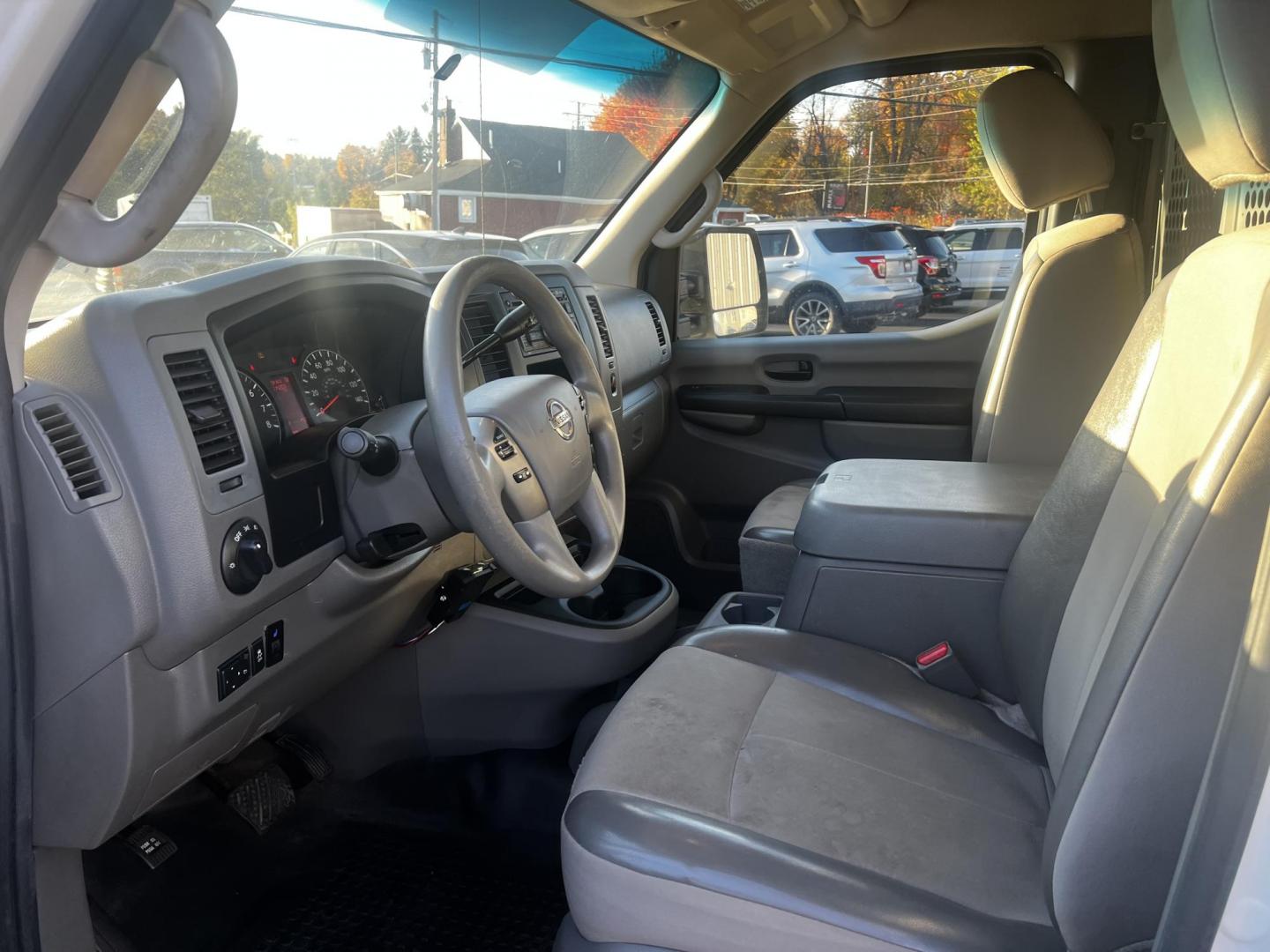 2015 White /Gray Nissan NV Cargo 2500 HD SV V8 High Roof (1N6AF0LY4FN) with an 5.6L V8 DOHC 32V engine, 5-Speed Automatic transmission, located at 11115 Chardon Rd. , Chardon, OH, 44024, (440) 214-9705, 41.580246, -81.241943 - Photo#14