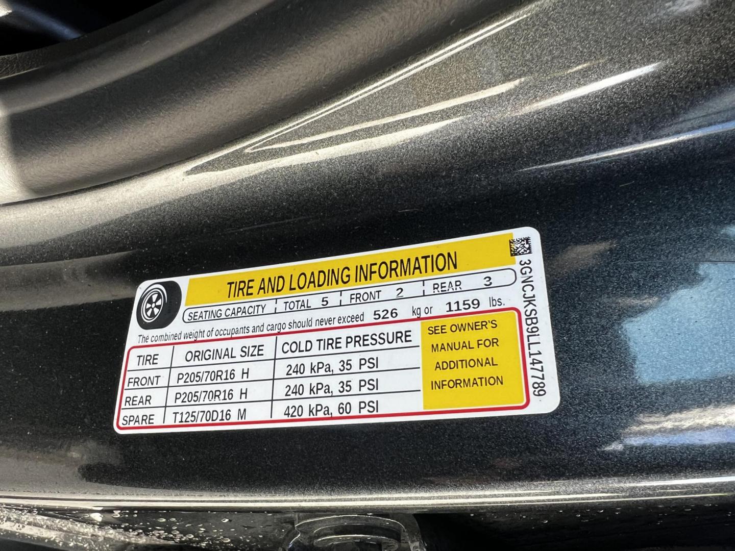 2020 Gray /Black Chevrolet Trax LS FWD (3GNCJKSB9LL) with an 1.4L I4 DOHC 16V TURBO engine, 6A transmission, located at 547 E. Main St., Orwell, OH, 44076, (440) 437-5893, 41.535435, -80.847855 - Photo#19