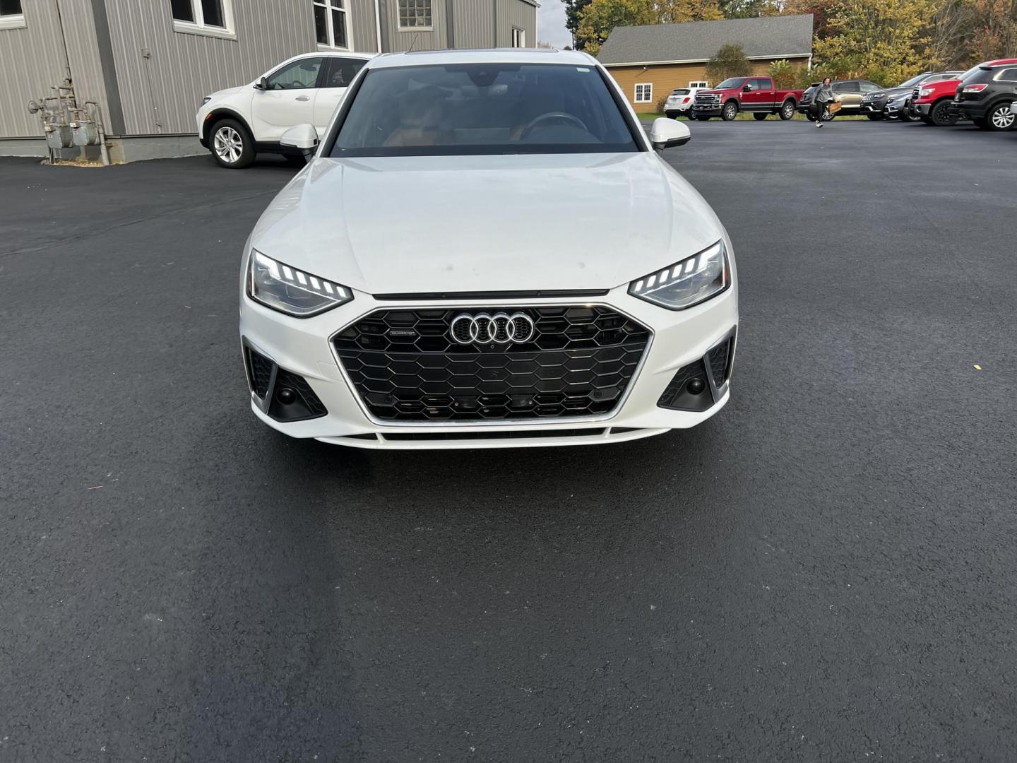 2021 White /Brown Audi A4 Premium Plus quattro (WAUEAAF4XMA) with an 2.0L I4 DOHC 16V TURBO engine, 7A transmission, located at 547 E. Main St., Orwell, OH, 44076, (440) 437-5893, 41.535435, -80.847855 - Photo#2