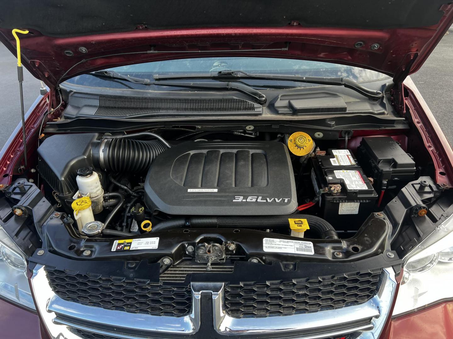 2016 Red /Black Dodge Grand Caravan SE (2C4RDGBG1GR) with an 3.6L V6 DOHC 24V FFV engine, 6A transmission, located at 11115 Chardon Rd. , Chardon, OH, 44024, (440) 214-9705, 41.580246, -81.241943 - Photo#14