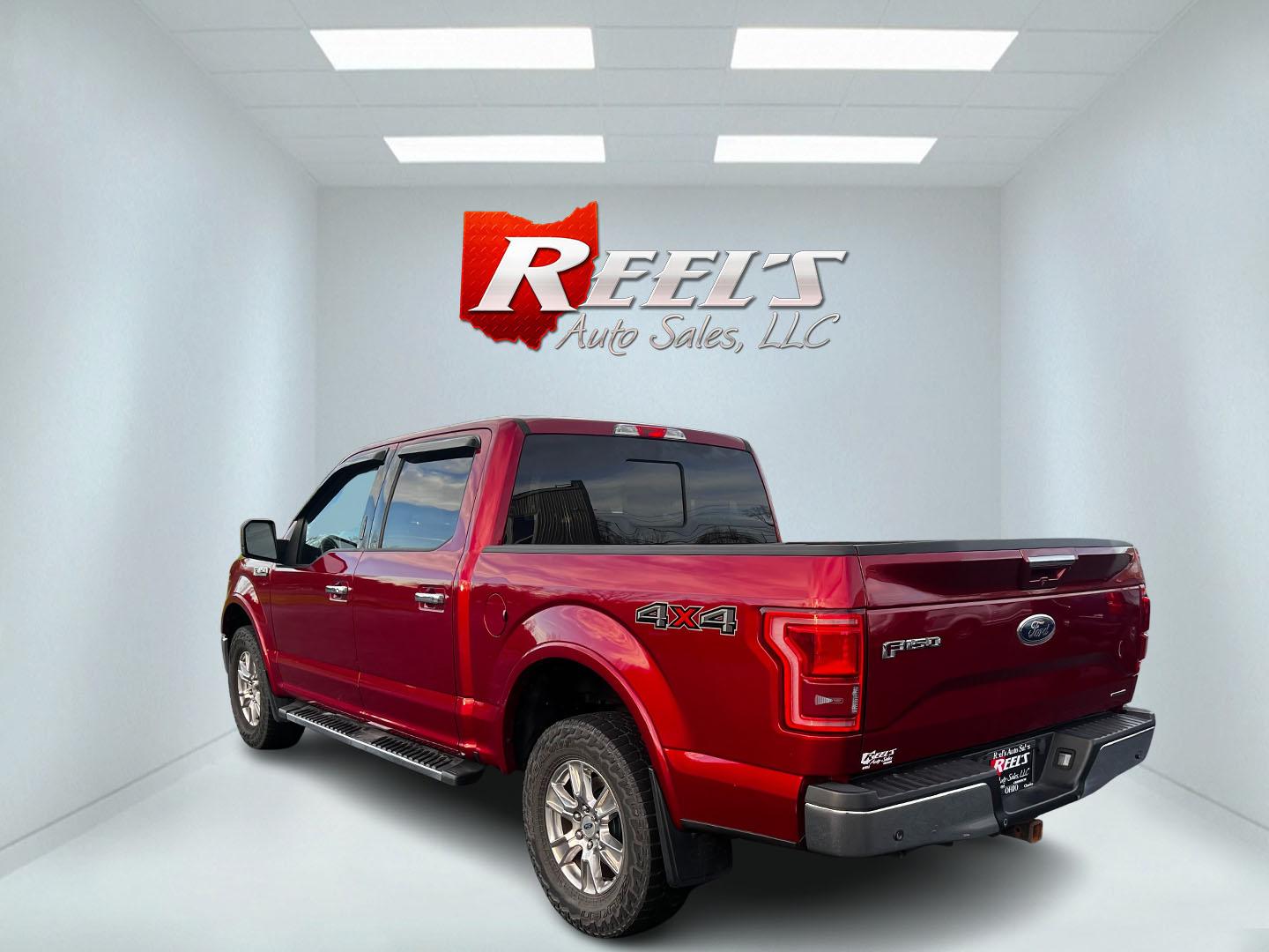 2016 Red /Black Ford F-150 Lariat SuperCrew 5.5-ft. Bed 4WD (1FTEW1EF0GF) with an 5.0L V8 engine, 6A transmission, located at 11115 Chardon Rd. , Chardon, OH, 44024, (440) 214-9705, 41.580246, -81.241943 - This 2016 Ford F-150 Lariat Crew Cab is a robust and versatile pickup equipped with the powerful 5.0 Coyote V8 engine paired with a 6-speed automatic transmission, generating 385 horsepower and 387 lb-ft of torque. Noteworthy for its comfortable leather interior, it features dual-zone automatic clim - Photo#7