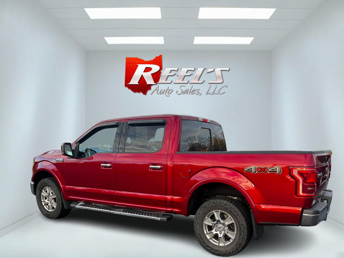 2016 Red /Black Ford F-150 Lariat SuperCrew 5.5-ft. Bed 4WD (1FTEW1EF0GF) with an 5.0L V8 engine, 6A transmission, located at 11115 Chardon Rd. , Chardon, OH, 44024, (440) 214-9705, 41.580246, -81.241943 - This 2016 Ford F-150 Lariat Crew Cab is a robust and versatile pickup equipped with the powerful 5.0 Coyote V8 engine paired with a 6-speed automatic transmission, generating 385 horsepower and 387 lb-ft of torque. Noteworthy for its comfortable leather interior, it features dual-zone automatic clim - Photo#8