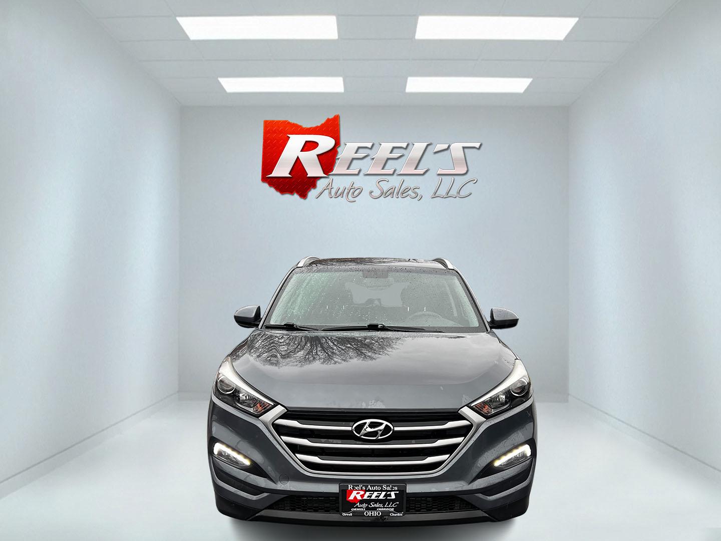 2017 Gray /Black Hyundai Tucson SE w/Popular Package AWD (KM8J3CA43HU) with an 2.0L I4 DOHC 16V engine, 6 Speed Auto transmission, located at 547 E. Main St., Orwell, OH, 44076, (440) 437-5893, 41.535435, -80.847855 - Photo#1