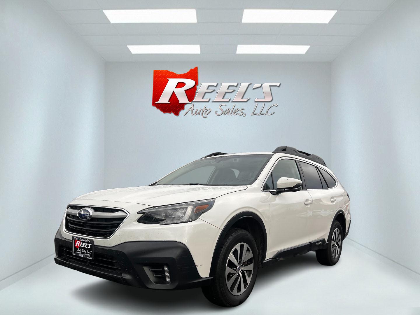 2022 White /Gray Subaru Outback Premium (4S4BTADC0N3) with an 2.5L H4 DOHC 16V engine, Automatic transmission, located at 11115 Chardon Rd. , Chardon, OH, 44024, (440) 214-9705, 41.580246, -81.241943 - This 2022 Subaru Outback Premium is a well-rounded SUV with a focus on comfort, technology, and safety. It features a 2.5L H4 engine with the brand's signature Symmetrical All-Wheel Drive, providing excellent traction and stability. With a highway fuel efficiency of 33 MPG, it balances performance w - Photo#0