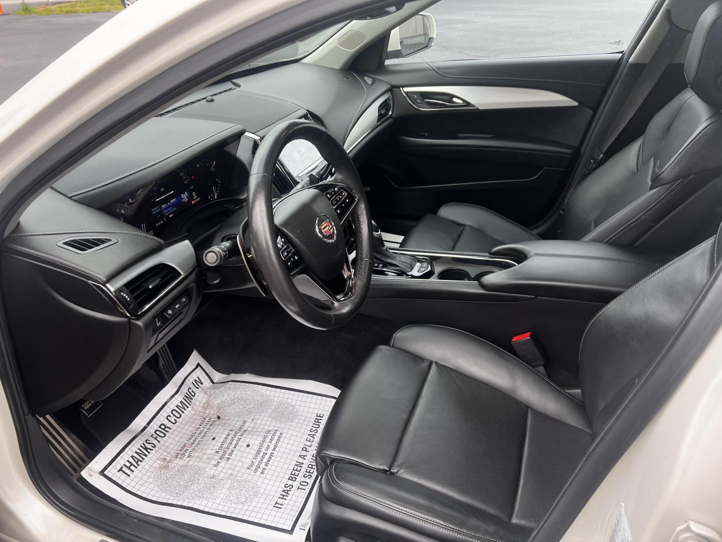 2014 White /Black Cadillac ATS 3.6L Premium AWD (1G6AL5S31E0) with an 3.6L V6 DOHC 24V engine, 6-Speed Automatic transmission, located at 11115 Chardon Rd. , Chardon, OH, 44024, (440) 214-9705, 41.580246, -81.241943 - This 2014 Cadillac ATS Premium V6 AWD is a luxury sedan that combines performance and comfort features. It comes with a robust 3.6-liter V6 engine producing 321 horsepower and is paired with a 6-speed automatic transmission, allowing for a brisk 0-60 mph time of 5.4 seconds. The interior is well-app - Photo#15