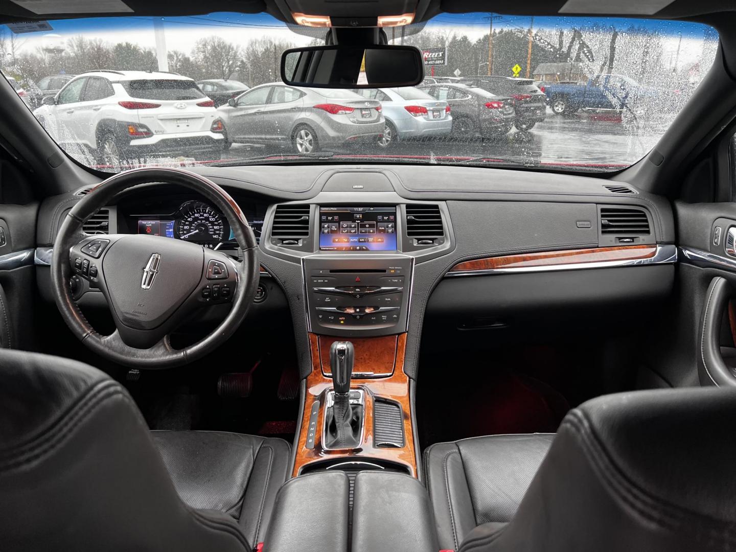 2015 Red /Black Lincoln MKS EcoBoost AWD (1LNHL9FT0FG) with an 3.5L V6 DOHC 24V engine, 6A transmission, located at 11115 Chardon Rd. , Chardon, OH, 44024, (440) 214-9705, 41.580246, -81.241943 - Photo#12